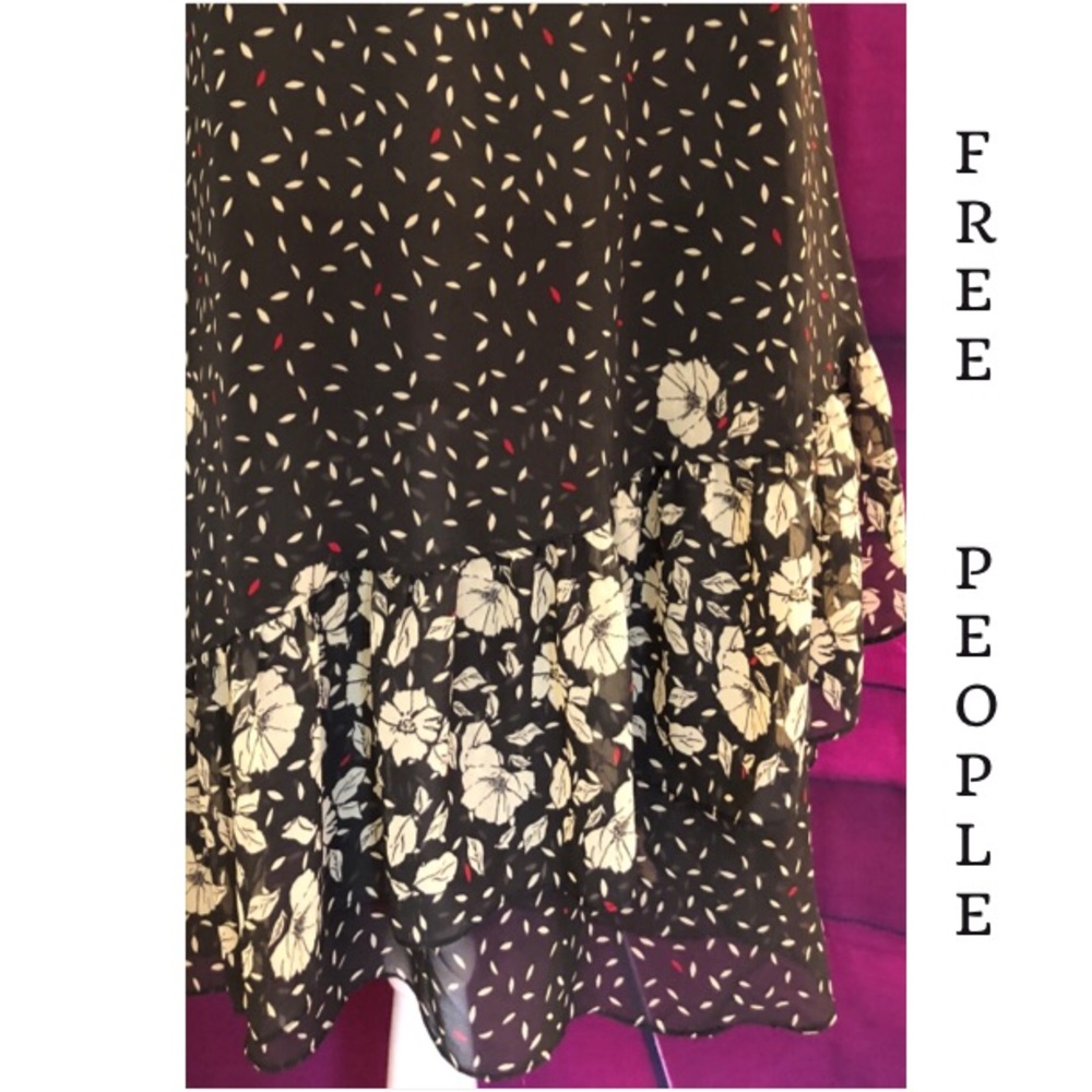 FREE PEOPLE LAYERED open side MIDI DRESS XS (S-M) - Picture 6 of 8